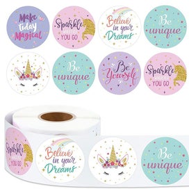 Listing 2 of 5 for 500pcs/roll 1inch Children's Incentive Sticker Gift Sealing Stickers - 7ROLLS -2