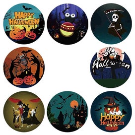 Listing 2 of 4 for 500Pcs/roll Halloween Christmas Pumpkin Decor 1inch DIY - 9ROLLS - 1