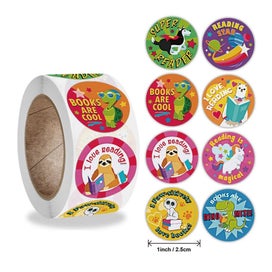 Listing 2 of 3 for 500pcs/roll Teacher Encourage Student Kawaii Sticker for Kids Toy - 9ROLLS - 4