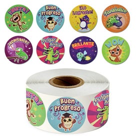 Listing 2 of 4 for 500 pcs/roll Spanish reward stickers cute animals stickers for students -7ROL...