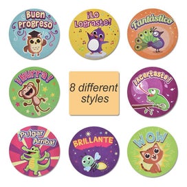 Listing 4 of 4 for 500 pcs/roll Spanish reward stickers cute animals stickers for students -7ROL...