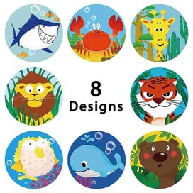 Listing 3 of 5 for Stickers 500 pcs/roll Fun animal Stickerfor Student - 7ROLLS - 1 Sticker