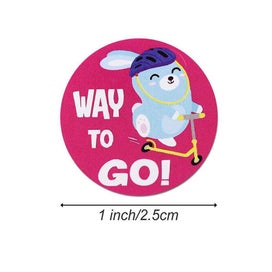 Listing 4 of 5 for 500Pc/roll Cartoon Animal Waterproof Stickers Roll Toys For Kids - 9ROLLS Sti...