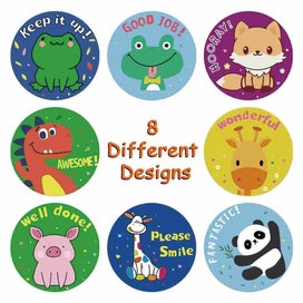 Listing 4 of 4 for 500Pcs Motivational Stickers Roll Kids School teacher Reward Students - 7ROLL...