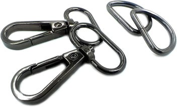 Listing 1 of 5 for 20 Pcs 1" Inside Diameter Oval Ring Lobster Clasp Claw Swivel with D-Rings