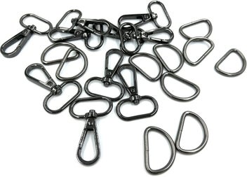 Listing 4 of 5 for 20 Pcs 1" Inside Diameter Oval Ring Lobster Clasp Claw Swivel with D-Rings