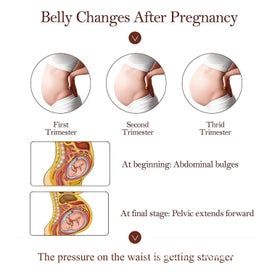 Listing 2 of 3 for Pregnancy Belly Support Belt, Adjustable Prenatal & Postpartum Support-White