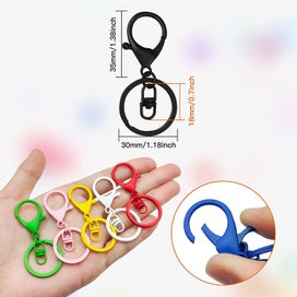 Listing 5 of 5 for 30Pcs Lobster Claw Clasps Keychain for Jewelry Making,Colorful Metal Lobste