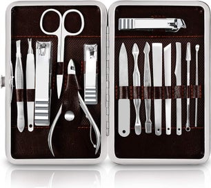Listing 1 of 5 for 15 Pieces Manicure Set - Stainless Steel Manicure Nail Clippers Pedicure Ki