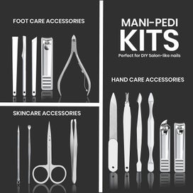 Listing 3 of 5 for 15 Pieces Manicure Set - Stainless Steel Manicure Nail Clippers Pedicure Ki