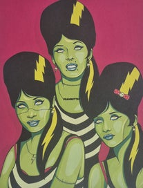 Listing 5 of 5 for Anne Cobai “FRANKETTE” Framed Lowbrow Pop Art Print – Rare / Out of Print