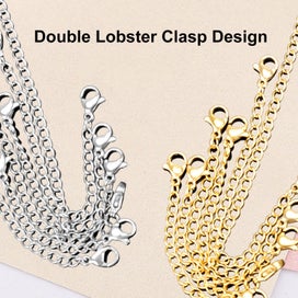 Listing 6 of 9 for 12pcs Stainless Steel Bracelet Necklace Extender Set, Lobster Clasps Closur