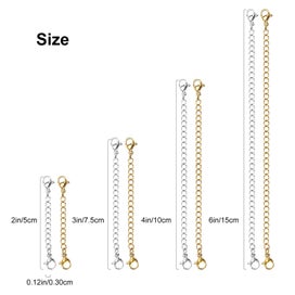 Listing 8 of 9 for 12pcs Stainless Steel Bracelet Necklace Extender Set, Lobster Clasps Closur