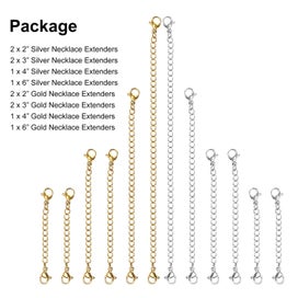 Listing 9 of 9 for 12pcs Stainless Steel Bracelet Necklace Extender Set, Lobster Clasps Closur