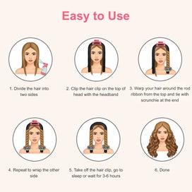 Listing 4 of 7 for Heatless Curling Rod Headband, Sleeping Hair Roller for Women, Heatless Hai