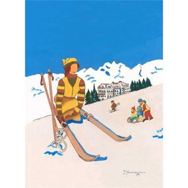 Listing 2 of 2 for L'Ensoleillade Tea Towel Blue & White Le Montagnard