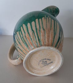 Listing 7 of 7 for Vintage Art Deco Drip Glaze Ceramic Jug/Pitcher - Crown Devon