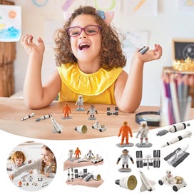 Listing 2 of 8 for 10Pcs Astronaut Figurines Cake Topper, Outer Space Cake Decoration, Spacema