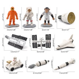 Listing 3 of 8 for 10Pcs Astronaut Figurines Cake Topper, Outer Space Cake Decoration, Spacema