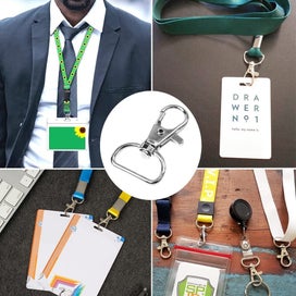 Listing 5 of 5 for 30Pcs 1 Inch Metal Swivel Clasps Lanyard Snap Hooks Keychain Clip with D Ri