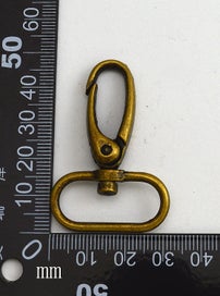 Listing 2 of 2 for Bronze 1" Inner Diameter Oval Ring Small Olive Buckle Lobster Clasps Swivel