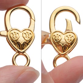 Listing 4 of 5 for Heart Lobster Claw Clasps, 40pcs Tibetan Alloy Heart Lobster Claw Clasps Ho