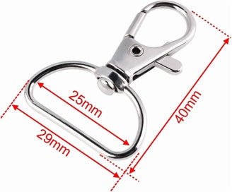 Listing 2 of 5 for 30Pcs 1 Inch Metal Swivel Clasps Lanyard Snap Hooks Keychain Clip with D Ri