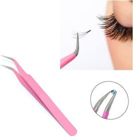 Listing 3 of 5 for 2 PCS Lash Tweezers Straight and Curved Tip Tweezers Eyelash Extension Twee