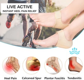 Listing 2 of 6 for 2Pairs Heel Protectors, Heel Cups, Gel Heel Cushion Support for Plantar Fas