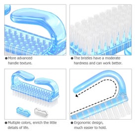 Listing 4 of 5 for 4Pcs Handle Grip Nail Brush, Nail Brushes Hand Fingernail Brush Cleaner Scr
