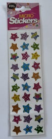 Listing 1 of 1 for 30 X COLOURFUL FOIL STAR STICKERS