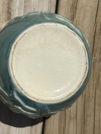 Listing 7 of 9 for 1 DOLLAR RESERVE Rare teal Crown Lynn ginger jar