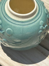 Listing 8 of 9 for 1 DOLLAR RESERVE Rare teal Crown Lynn ginger jar