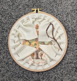 Listing 3 of 4 for Handmade autumn season cross stitch