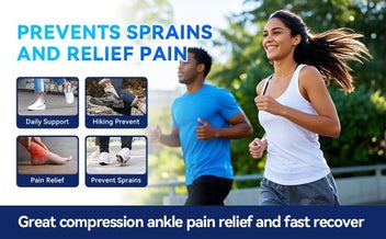 Listing 3 of 11 for Ultra-Thin Ankle Brace for Men & Women, Ankle Compression Sleeve Adjustable