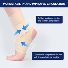 Listing 4 of 11 for Ultra-Thin Ankle Brace for Men & Women, Ankle Compression Sleeve Adjustable