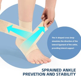 Listing 5 of 11 for Ultra-Thin Ankle Brace for Men & Women, Ankle Compression Sleeve Adjustable