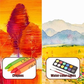 Listing 3 of 7 for Art Supplies, 180Pcs Wooden Art Set Crafts Drawing Painting Kit with 12 Wat
