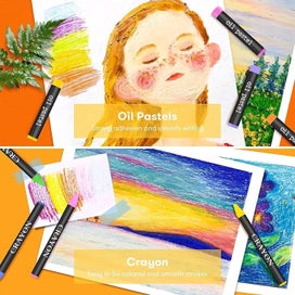 Listing 4 of 7 for Art Supplies, 180Pcs Wooden Art Set Crafts Drawing Painting Kit with 12 Wat