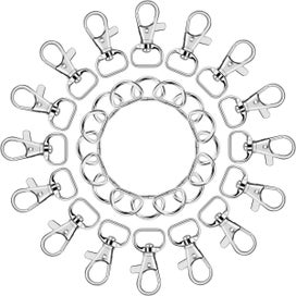 Listing 2 of 6 for 120 Pcs Set Keychain Accessories, Including 60 Rotatable Buckles And 60 D-r