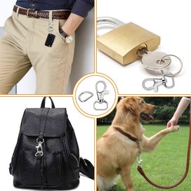 Listing 6 of 6 for 120 Pcs Set Keychain Accessories, Including 60 Rotatable Buckles And 60 D-r