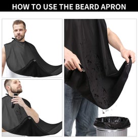 Listing 3 of 7 for Beard Bib Foldable Anti-Static Beard Apron With 2 Suction Cups Mess-Free Ea
