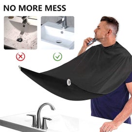 Listing 4 of 7 for Beard Bib Foldable Anti-Static Beard Apron With 2 Suction Cups Mess-Free Ea
