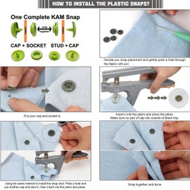 Listing 4 of 6 for 388 Piece Plastic Snap Fastener Kit, Manual Tool For Fastening Fasteners, 2