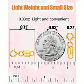 Listing 2 of 6 for 10 Pcs Golden Necklace Clasps And Closures, Beads Chain Extender, Suitable