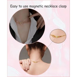 Listing 4 of 6 for 10 Pcs Golden Necklace Clasps And Closures, Beads Chain Extender, Suitable