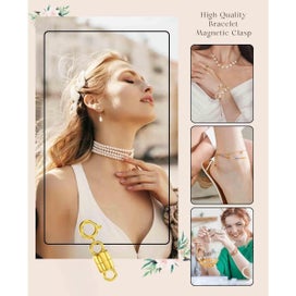 Listing 5 of 6 for 10 Pcs Golden Necklace Clasps And Closures, Beads Chain Extender, Suitable