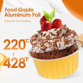 Listing 4 of 7 for 50 Pcs Mini Loaf Pans with Lids and Spoons Sealing Stickers Aluminum Foil M