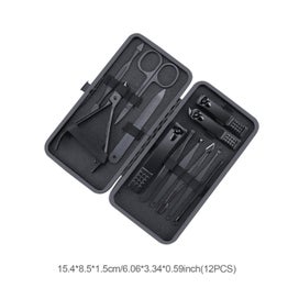 Listing 2 of 8 for 12PCS Manicure Set with Case Professional Pedicure Set Nail Clipper Stainle