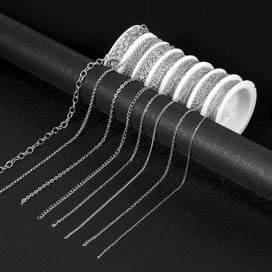 Listing 5 of 6 for Necklace Chains for Jewelry Making 65.6 ft 8 Rolls Stainless Steel Jewelry